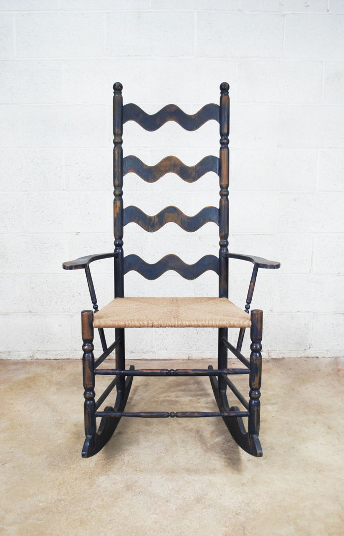 Painted and rusted steel  and hand coiled bronze wool