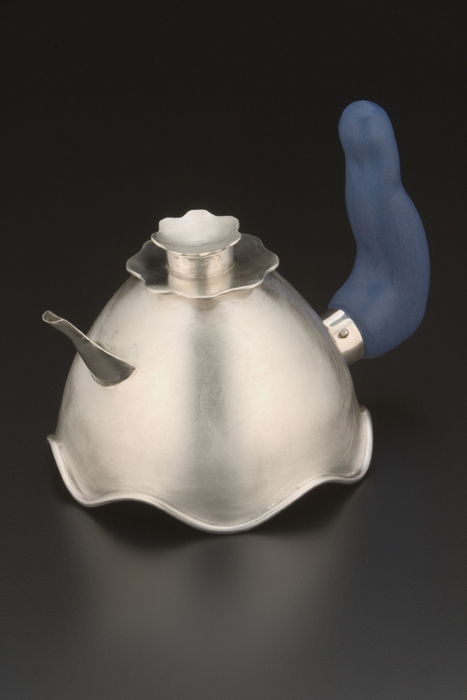 Sterling silver  wood  milk paint. Spun  fabricated. 2006 Niche award finalist  hollowware