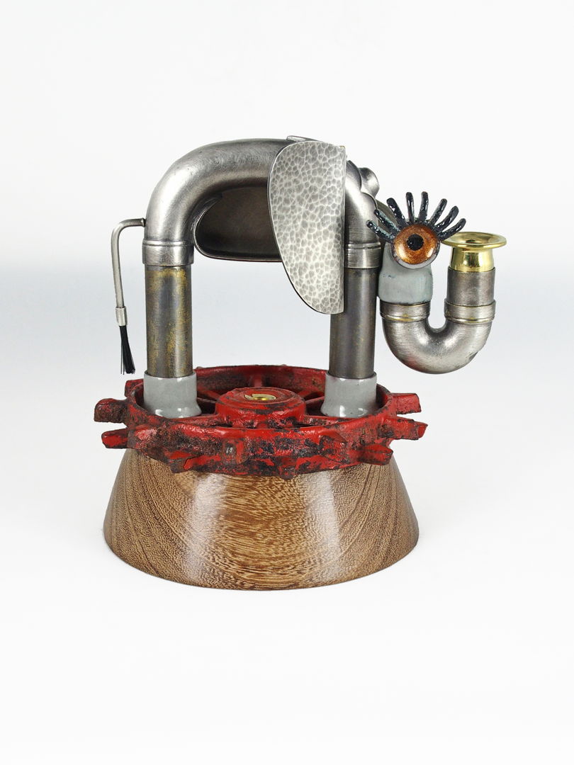 Removable Brooch/Necklace (2.25 x 3.75"). Ear moves  tail swings. Necklace: 18.75" stainless steel  sterling silver.