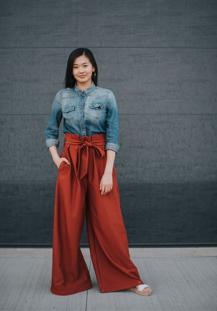 Our Palazzo Pants are easy to dress up or down and are perfect for any season. The wide-leg shape makes a statement without overwhelming. Comfort and utility are key here â€“ the Palazzo Pants feature an inner elastic waist  wraparound belt  and 2 pockets.
