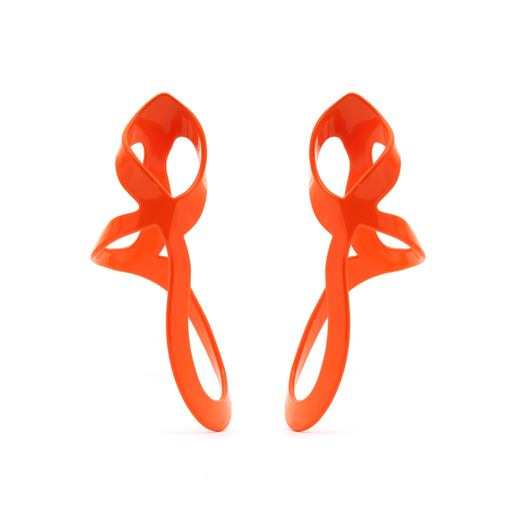 hand fabricated brass  powder coat  sterling silver