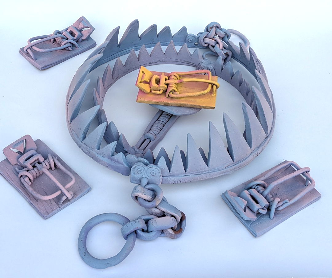 A landscape of ceramic traps