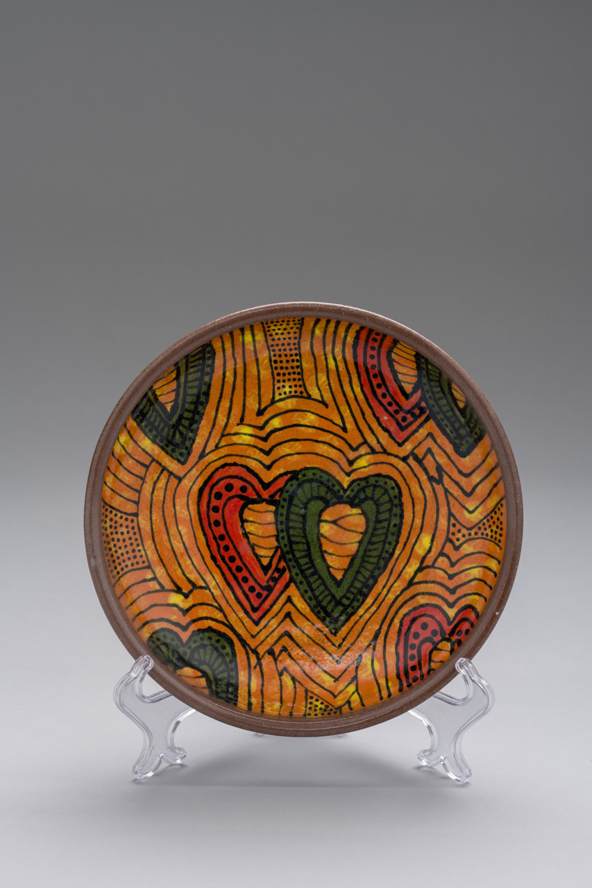 platter with two hearts
