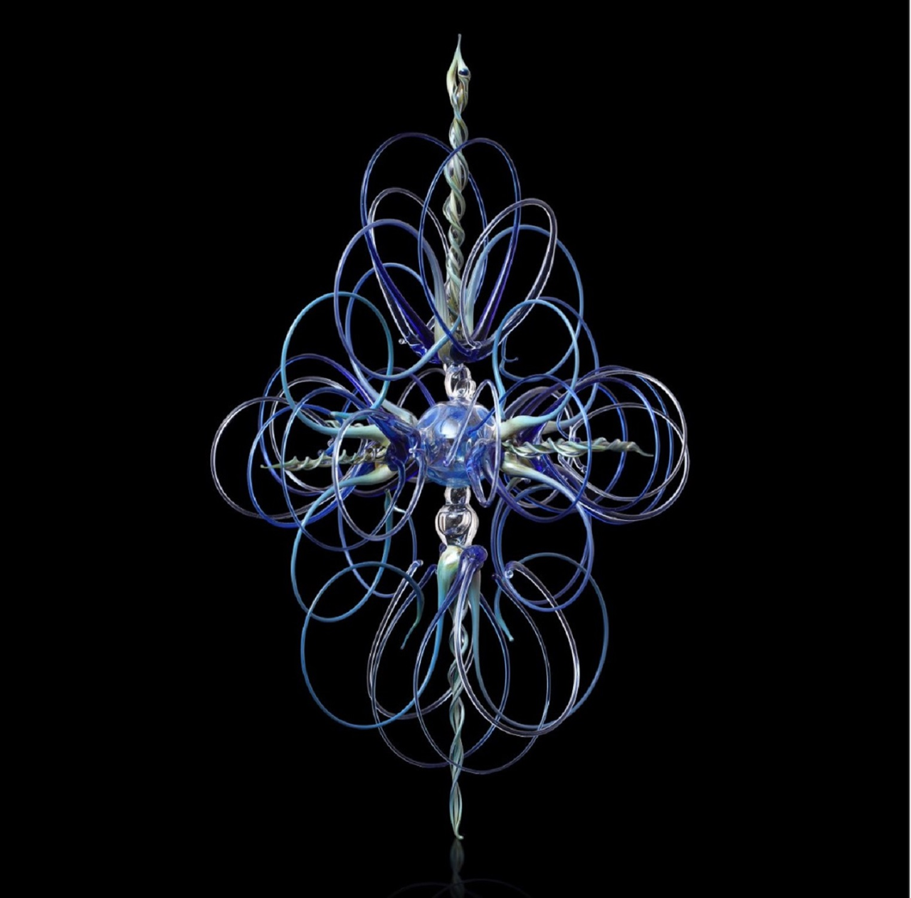 glass cross with circles