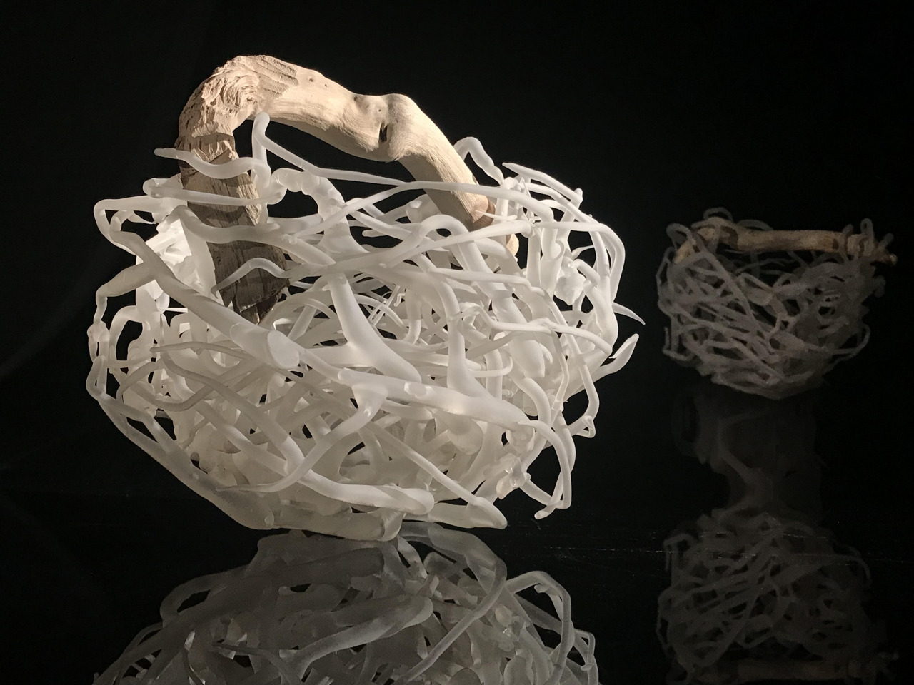 glass nest sculpture