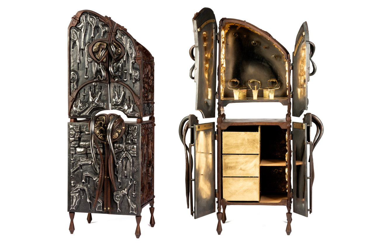 metal cabinet sculpture