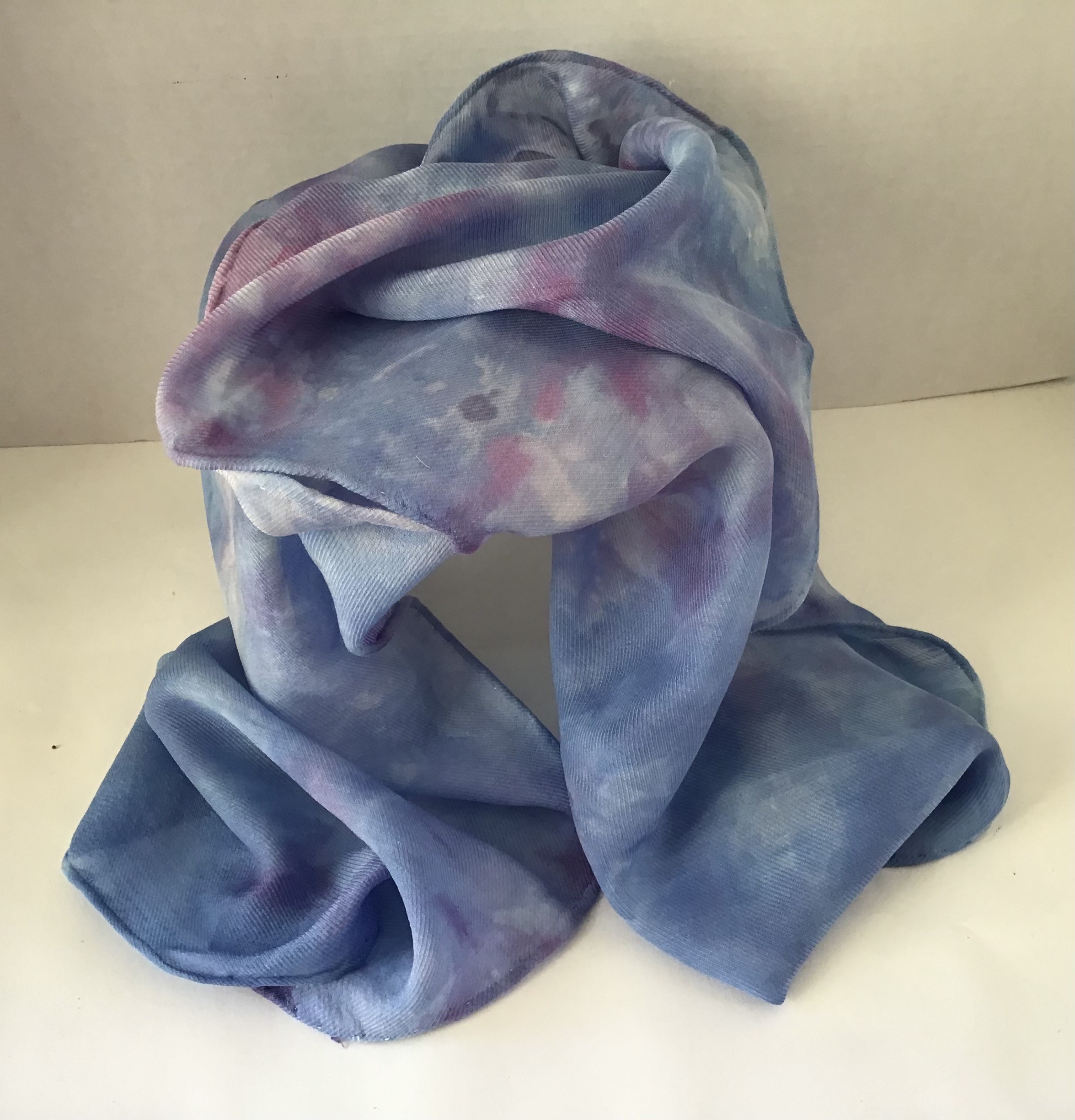 blue mottled scarf