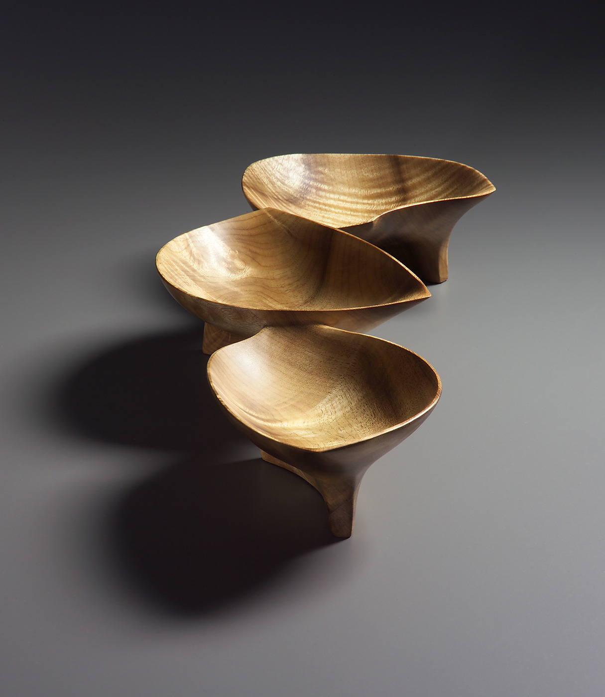 wooden three part vessel