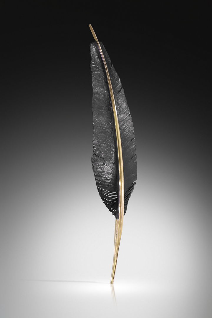 forged iron with 10k yellow gold quill