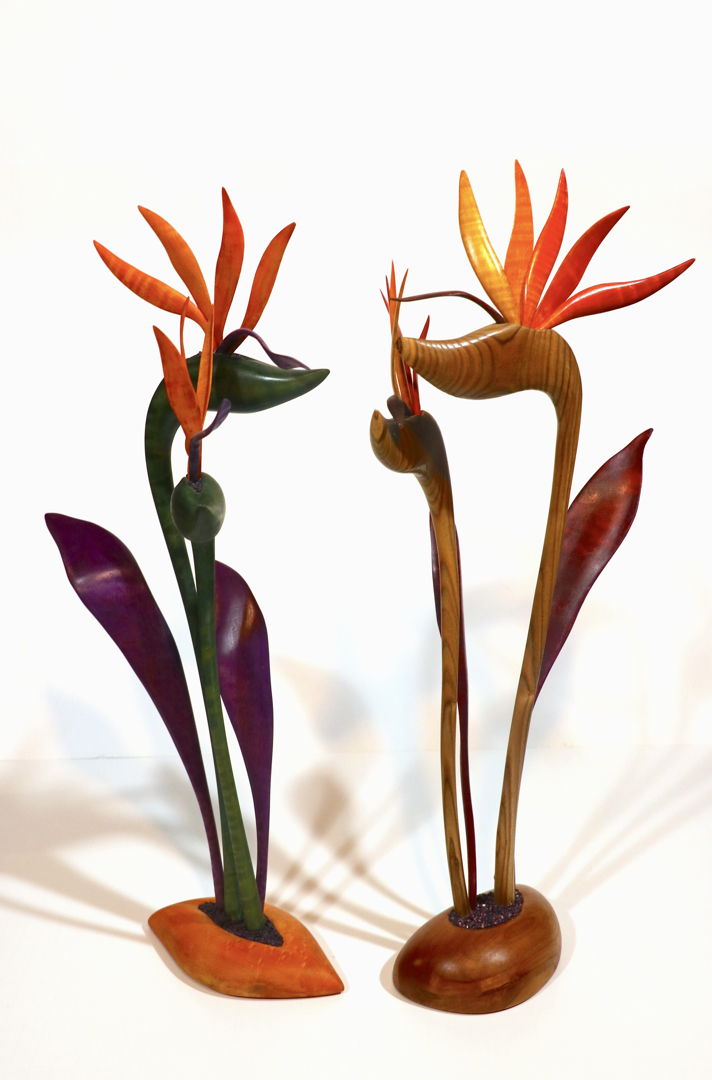 Hand Carved Hand Sanded Sculptures in domestic and imported hardwoods Priced as individuals