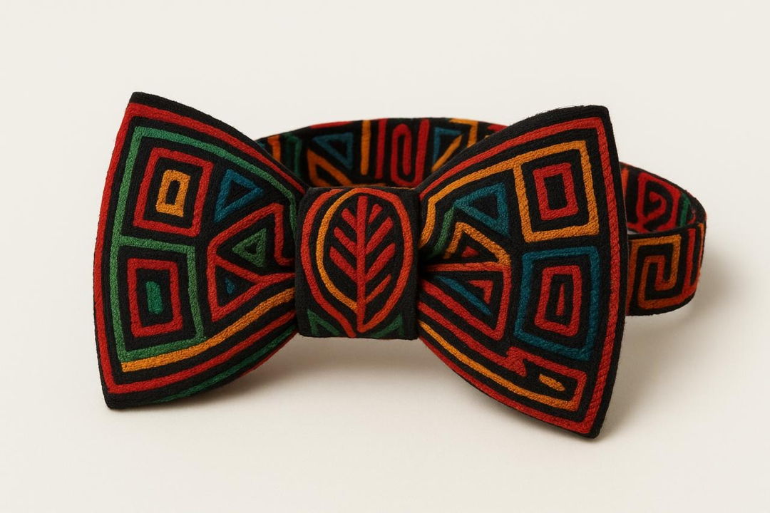 Handmade Bow Tie using recycled molas