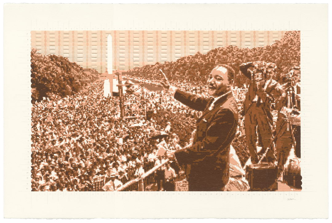 fabric bandages on Arches watercolor paper