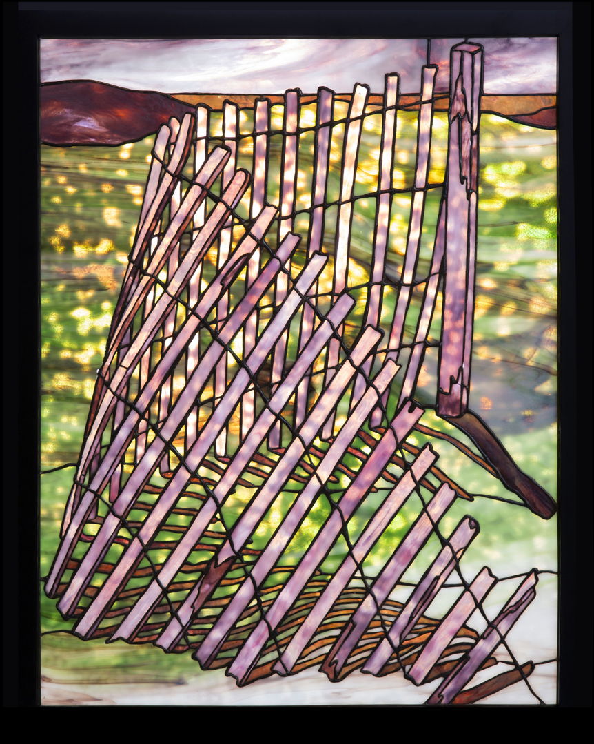 From a series of four beach fence windows.