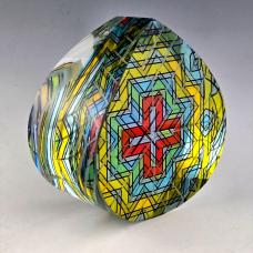 Kiln-formed and cold-worked glass