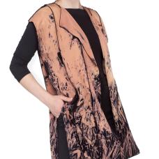 Silk Georgette Crepe. Hand-Dyed. Over-Dyed. Shape-Resist Techniques. Hand-Sewn.