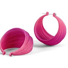 Hand dyed nylon  sterling silver