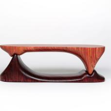 Nerikomi wood  hand dyed terracotta and merlot