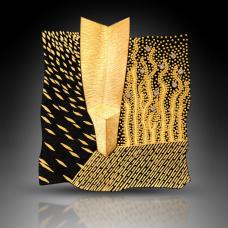 Po Mok Sang Guem(Damascene 24K inlaid on Steel)  24k Fused on 22k  Brooch  and Neckpiece.