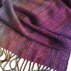 Handwoven wrap. Sustained and joyful twilight: just keep watching! AtwaterBronson Lace  handwoven  Tencel (eucalyptus-based eco-friendly yarn)