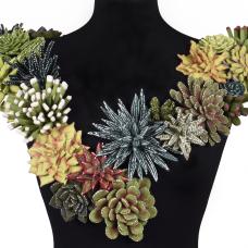 felt succulent necklace