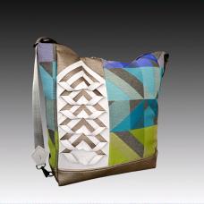 purse with bold geometric pattern