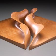 two piece wooden sculpture