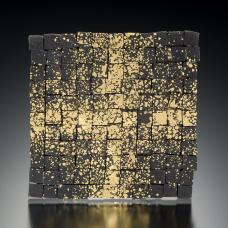 Fused and fabricated 18k yellow gold and iron